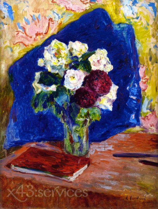 Edouard Vuillard - Blumenstrauss und Buch - Bouquet and Book